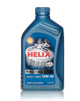 shell壳牌机油 喜力HX7半合成机油10W-40 1L蓝壳 蓝喜力