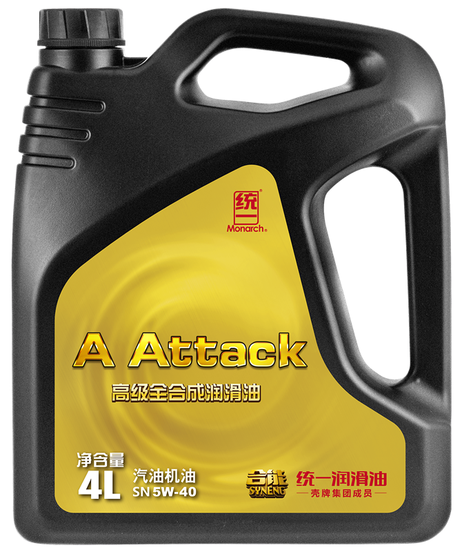 统一润滑油 合能A Attack系 SN 5W-40 4L汽机油 全合成润滑油