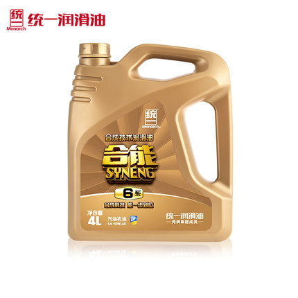 统一润滑油 合能6系 SN 10W-40 4L汽机油 半合成润滑油